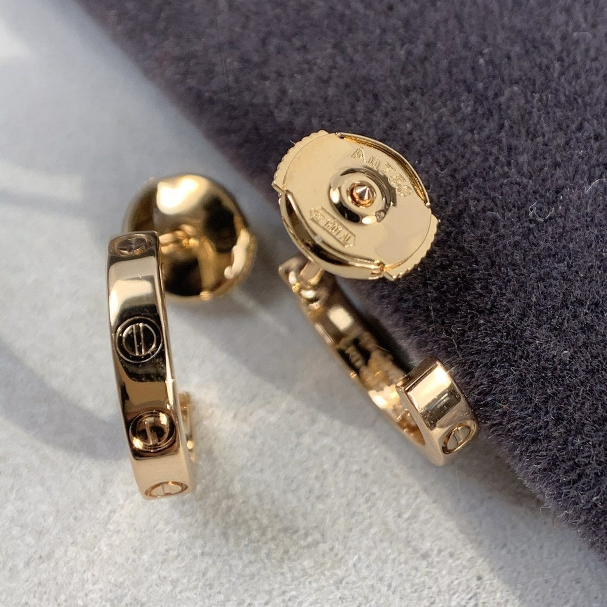 ¡®Aura Jewels¡¯LOVE EARRINGS 2.65MM PINK GOLD