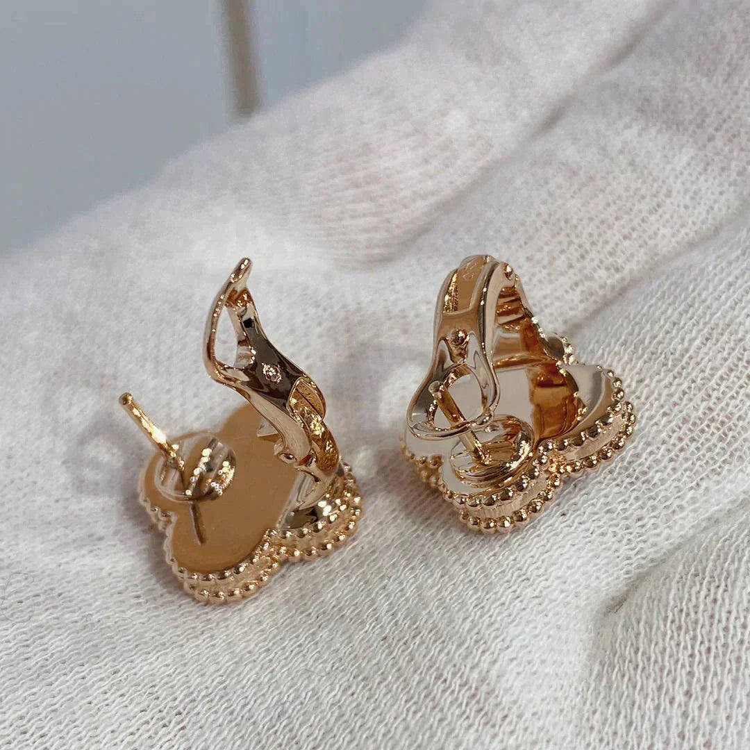 ¡®Aura Jewels¡¯CLOVER MEDIUM 1 MOTIFS CARNELIAN DIAMOND earrings