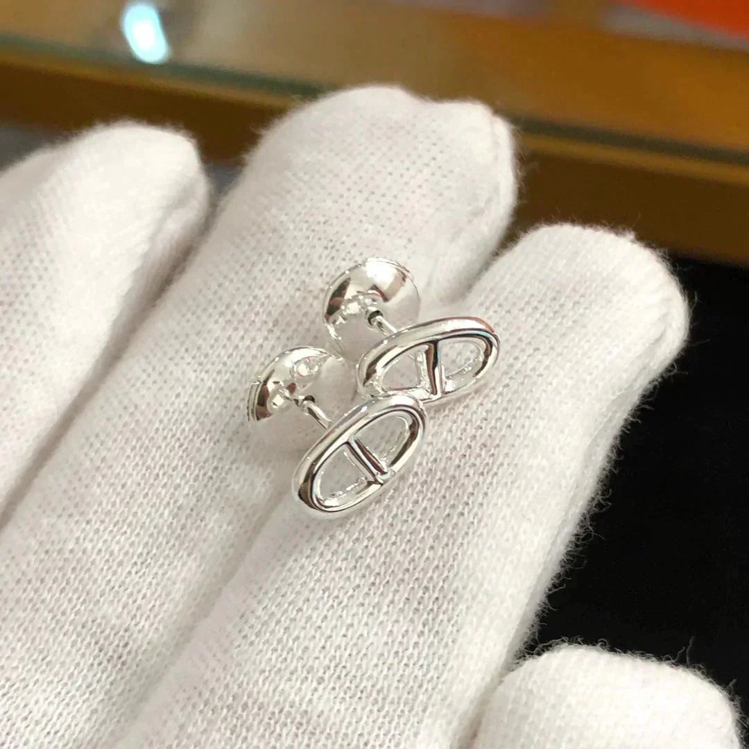 ¡®Aura Jewels¡¯CHAINE SMALL EARRINGS GOLD AND SILVER