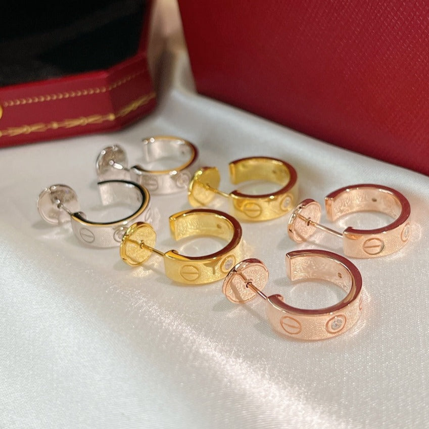 ¡®Aura Jewels¡¯LOVE EARRINGS 5.7MM 2 DIAMONDS
