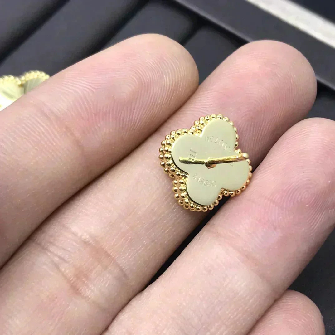 ¡®Aura Jewels¡¯CLOVER MINI 9.5MM LASER EARRINGS