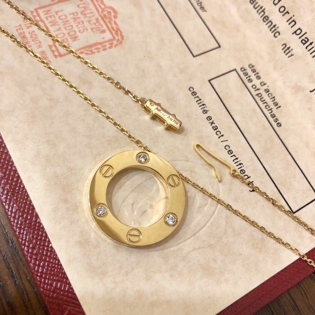 ¡®Aura Jewels¡¯LOVE NECKLACE 16MM 3 DIAMONDS