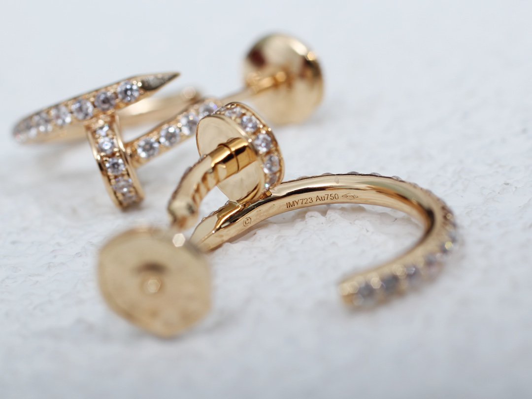 ¡®Aura Jewels¡¯JUSTE EARRINGS 12.75MM PINK GOLD DIAMOND