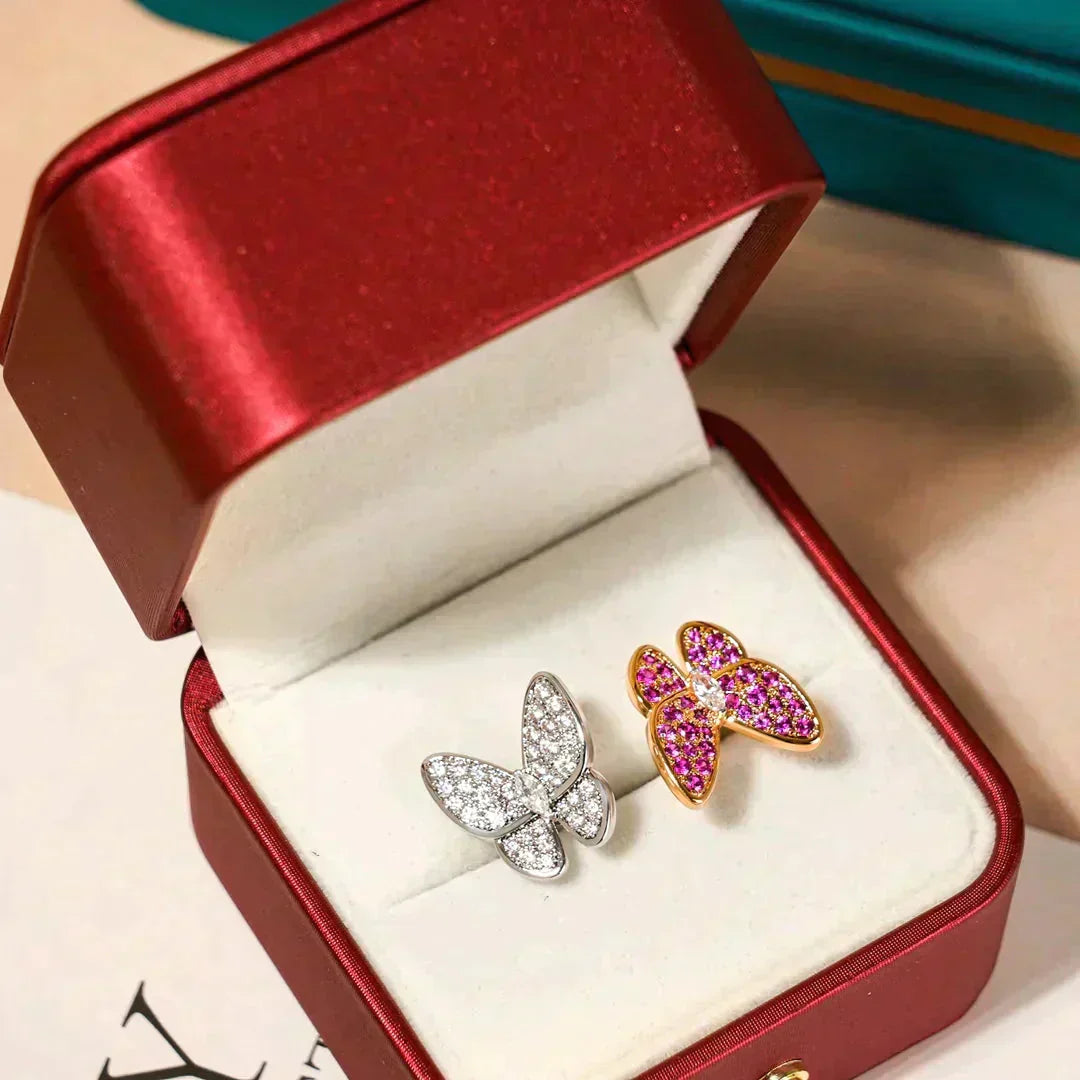 ¡®Aura Jewels¡¯TWIN BUTTERFLY DIAMOND RING