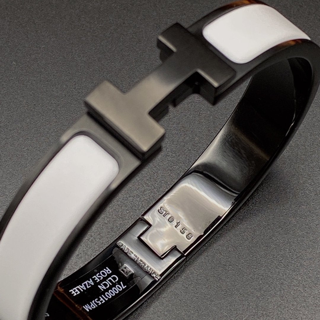¡®Aura Jewels¡¯H BRACELET 12MM BLACK WHITE CERAMIC