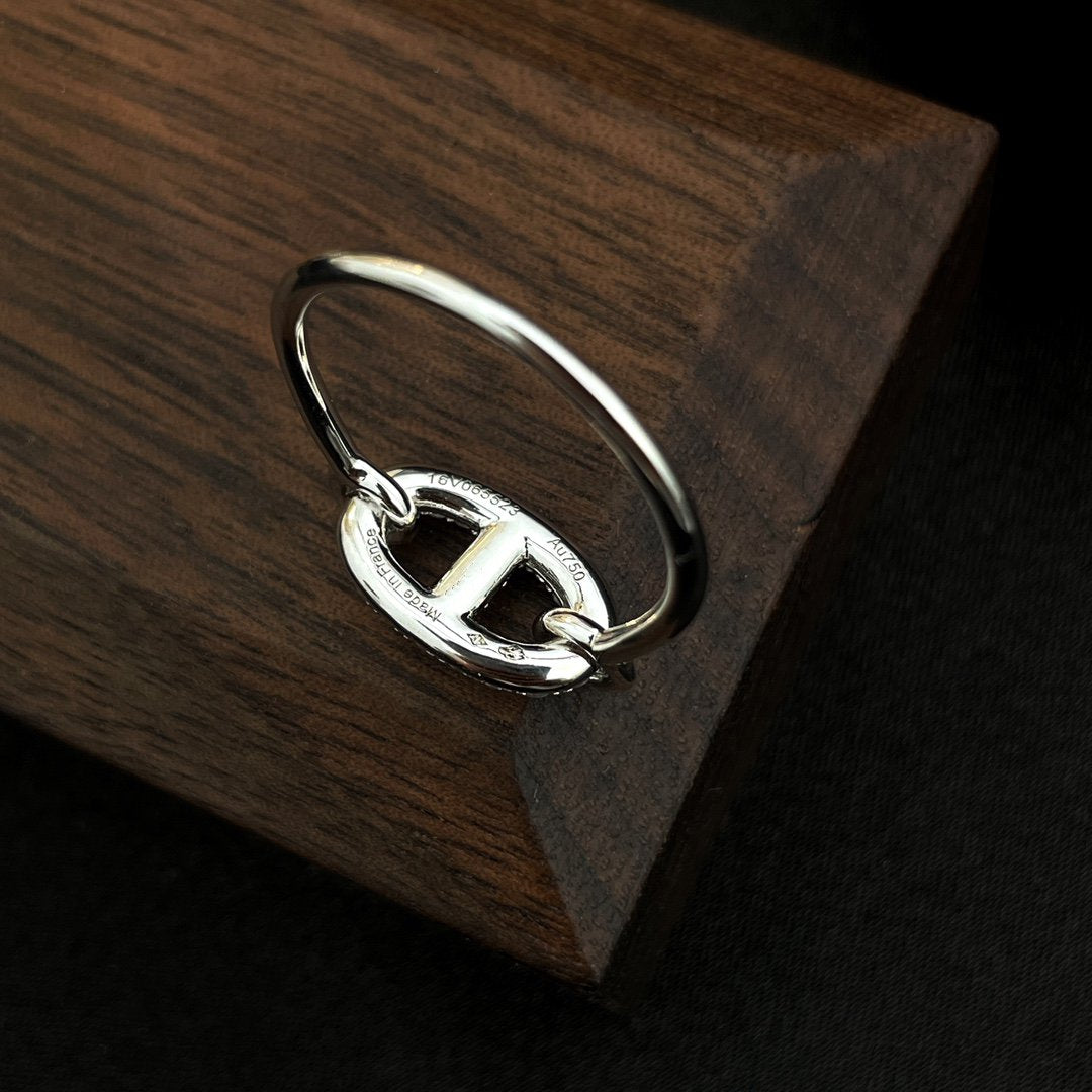 ¡®Aura Jewels¡¯RONDE SMALL SILVER DIAMOND RING