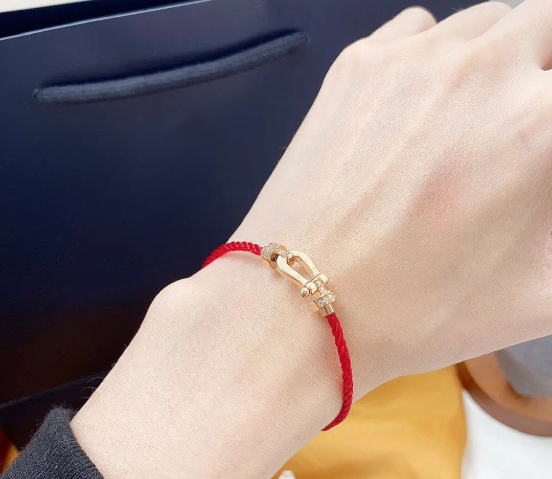 ¡®Aura Jewels¡¯FORCE 10 HALF DIAMOND PINK GOLD RED CORDERI LARGE AND MEDIUM MODEL