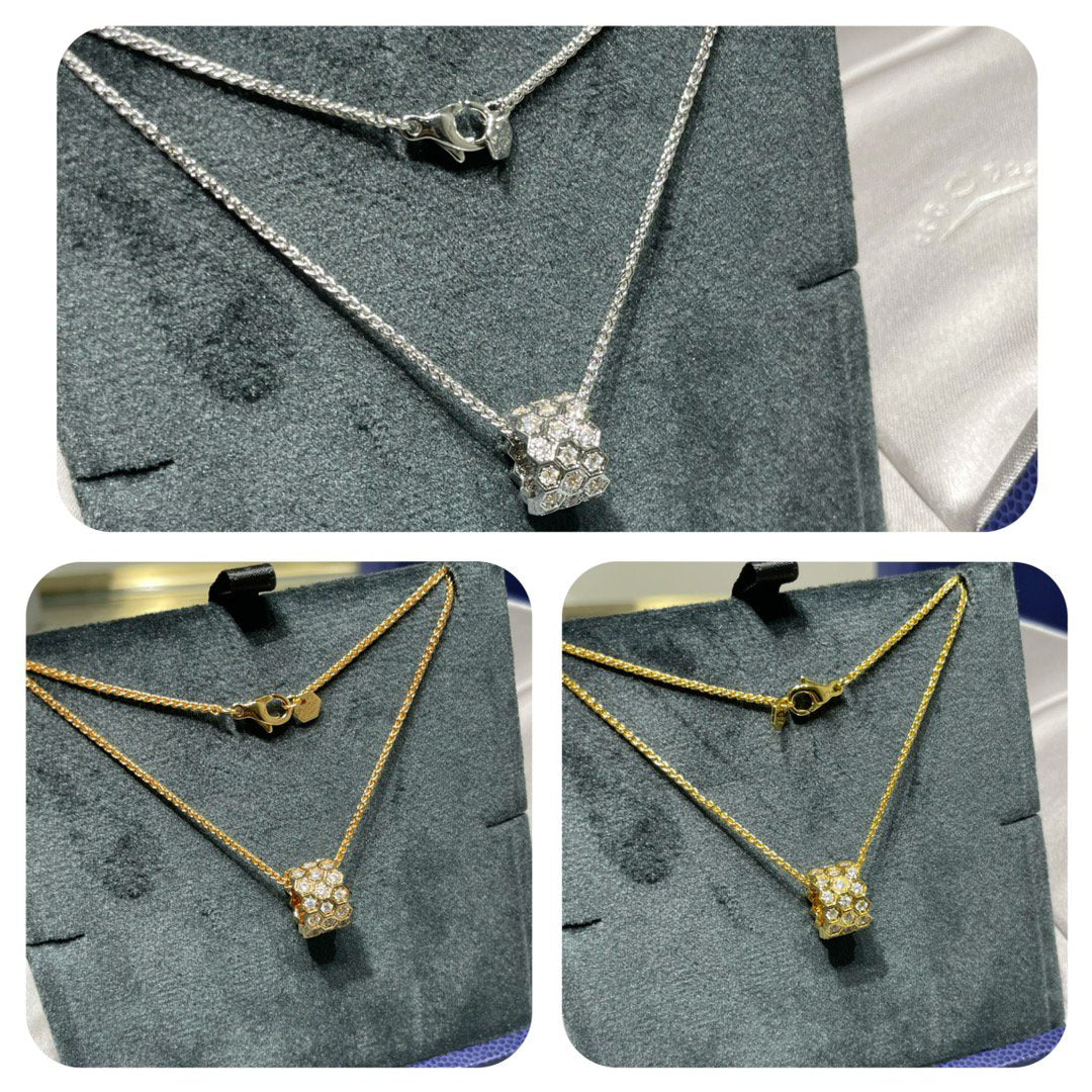 ¡®Aura Jewels¡¯BEE LOVE DIAMOND PAVED 3 ROW NECKLACE