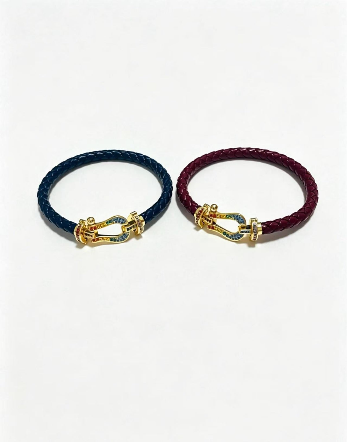 ¡®Aura Jewels2026 New Horseshoe Buckle Leather Couple Bracelet