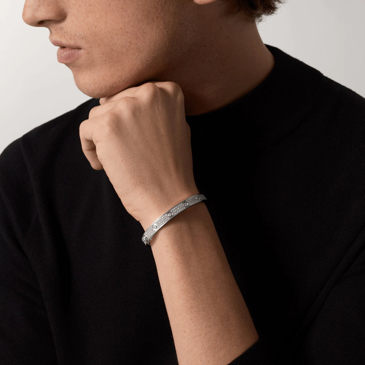 ¡®Aura Jewels¡¯LOVE BRACELET 6.1MM DIAMOND-PAVED 10 BIG DIAMONDS