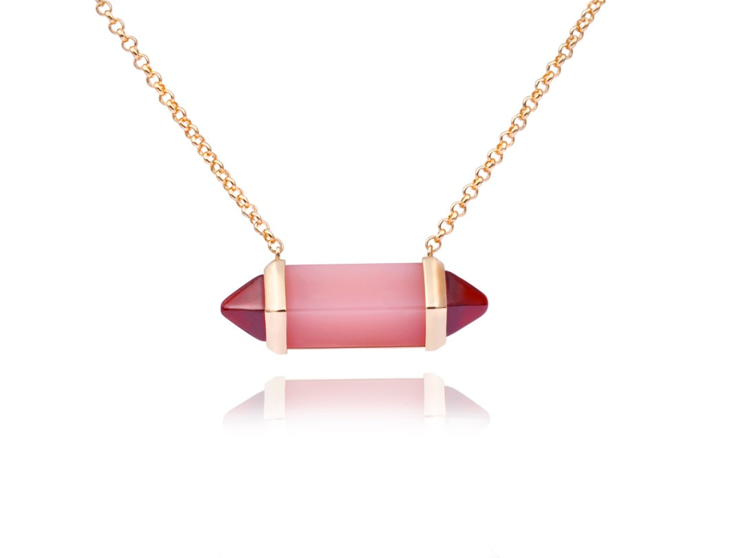¡®Aura Jewelry¡¯Color Stone Bar Pendant Necklace