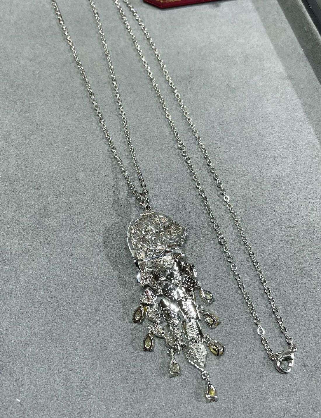¡®Aura Jewelry¡ High Jewelry Pave Panther Tassel Necklace