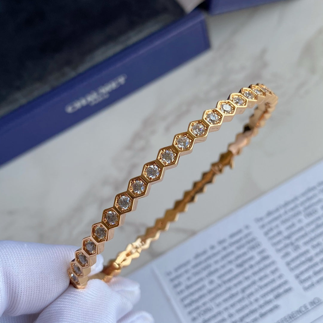 ¡®Aura Jewels¡¯BEE LOVE GOLD BRACELET FULL DIAMOND