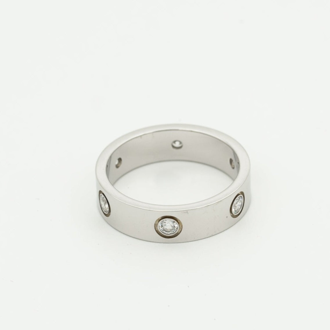 ¡®Aura Jewels¡¯LOVE RING 5.5MM 6 DIAMONDS SILVER
