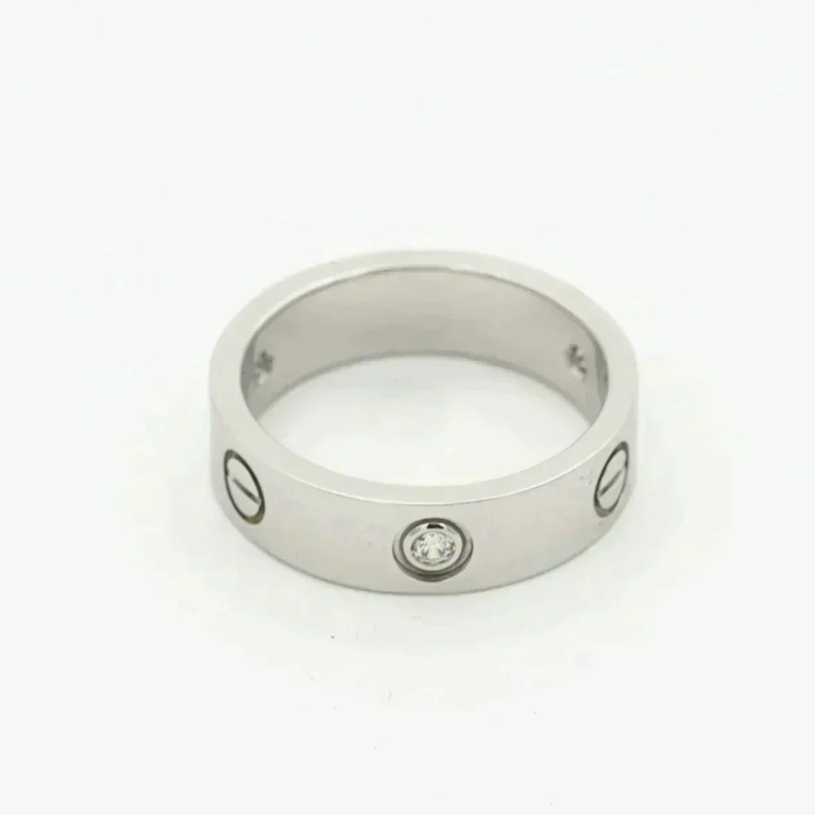 ¡®Aura Jewels¡¯LOVE RING 5.5MM 3 DIAMONDS SILVER