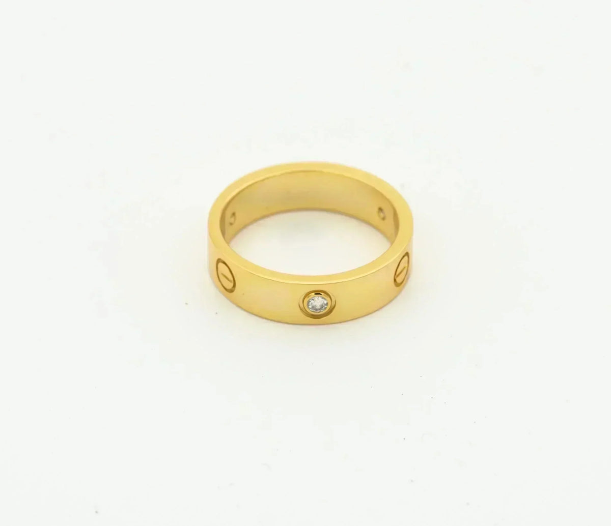 ¡®Aura Jewels¡¯LOVE RING 4MM 1 DIAMOND GOLD