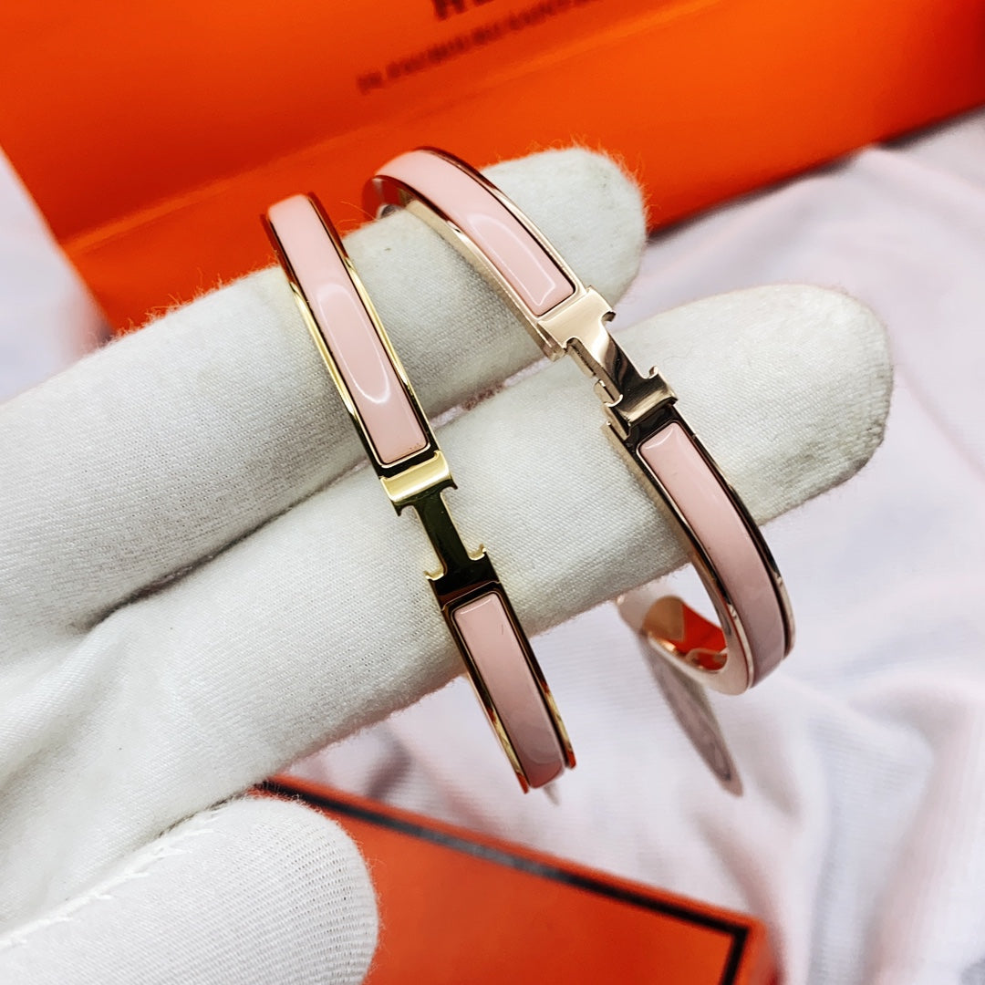 ¡®Aura Jewels¡¯CLASSIC HM CLIC PINK 8MM ENAMEL BRACELET