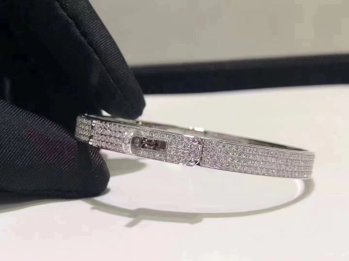 ¡®Aura Jewels¡¯HM KELLY BRACELET IN SILVER AND FULL PAVE DIAMOND