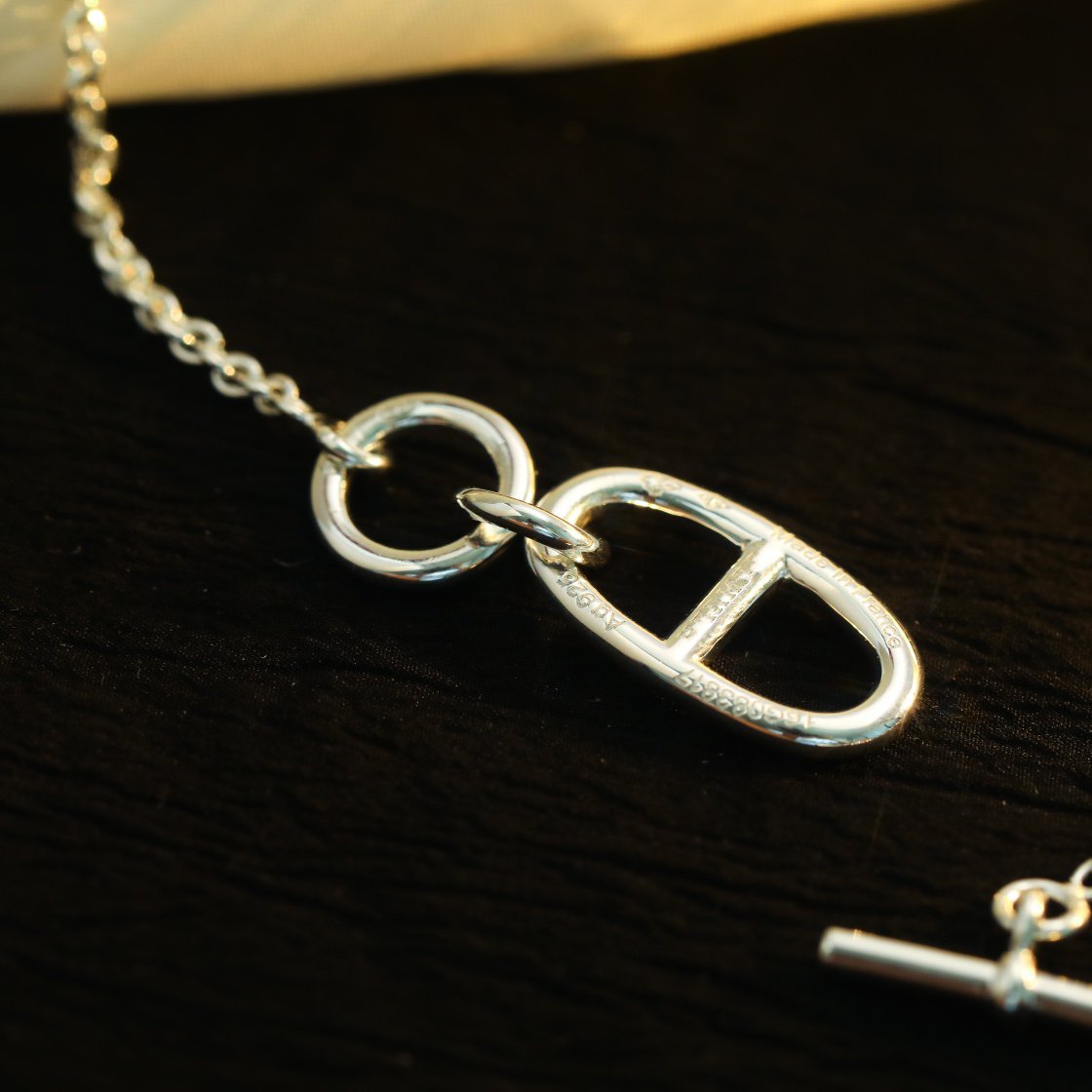 ¡®Aura Jewels¡¯HM CHAINE D'ANCRE PENDANT NECKLACE STERLING SILVER