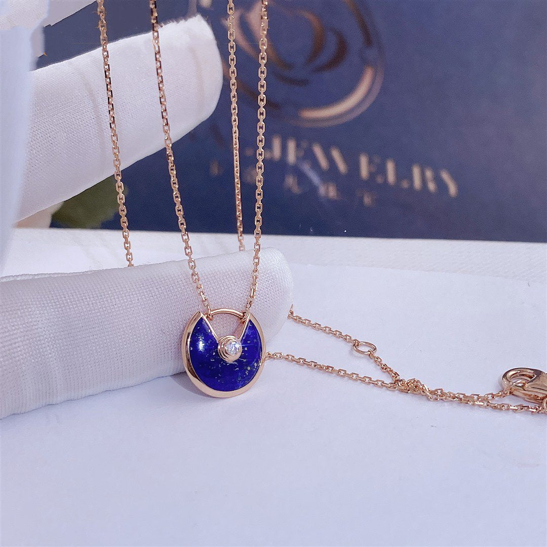 ¡®Aura Jewels¡¯AMULETTE ROSE GOLD AGATE NECKLACE