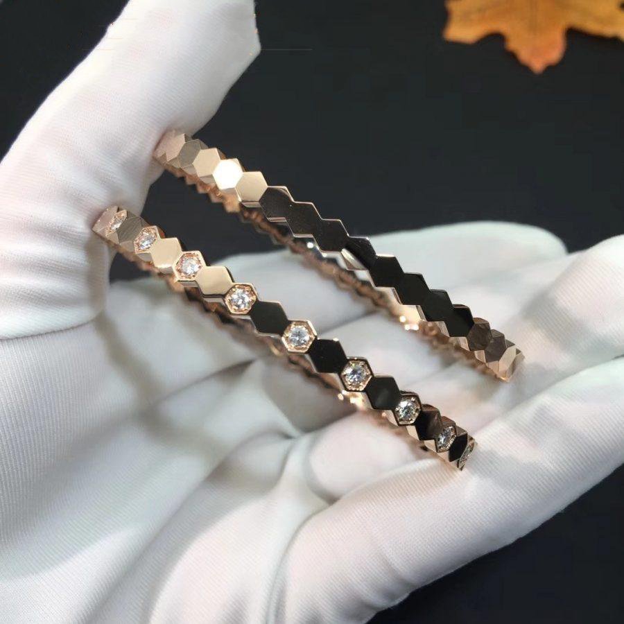 ¡®Aura Jewels¡¯BEE LOVE PINK GOLD DIAMOND BRACELET
