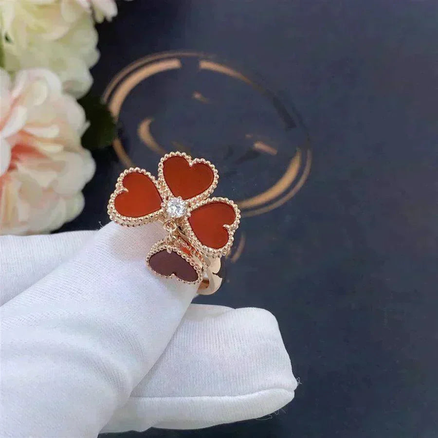 ¡®Aura Jewels¡¯SWEET CLOVER CARNELIAN RING