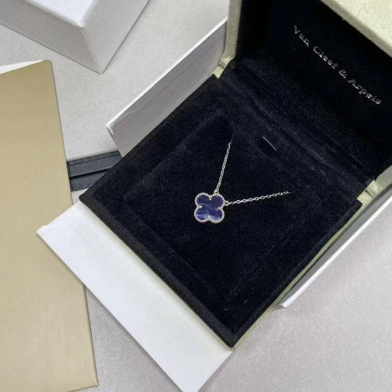 ¡®Aura Jewels¡¯CLOVER 15MM PIETERSITE NECKLACE SILVER