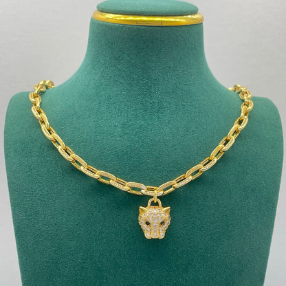 ¡®Aura Jewelry¡¯Lion Head Link Chain Necklace