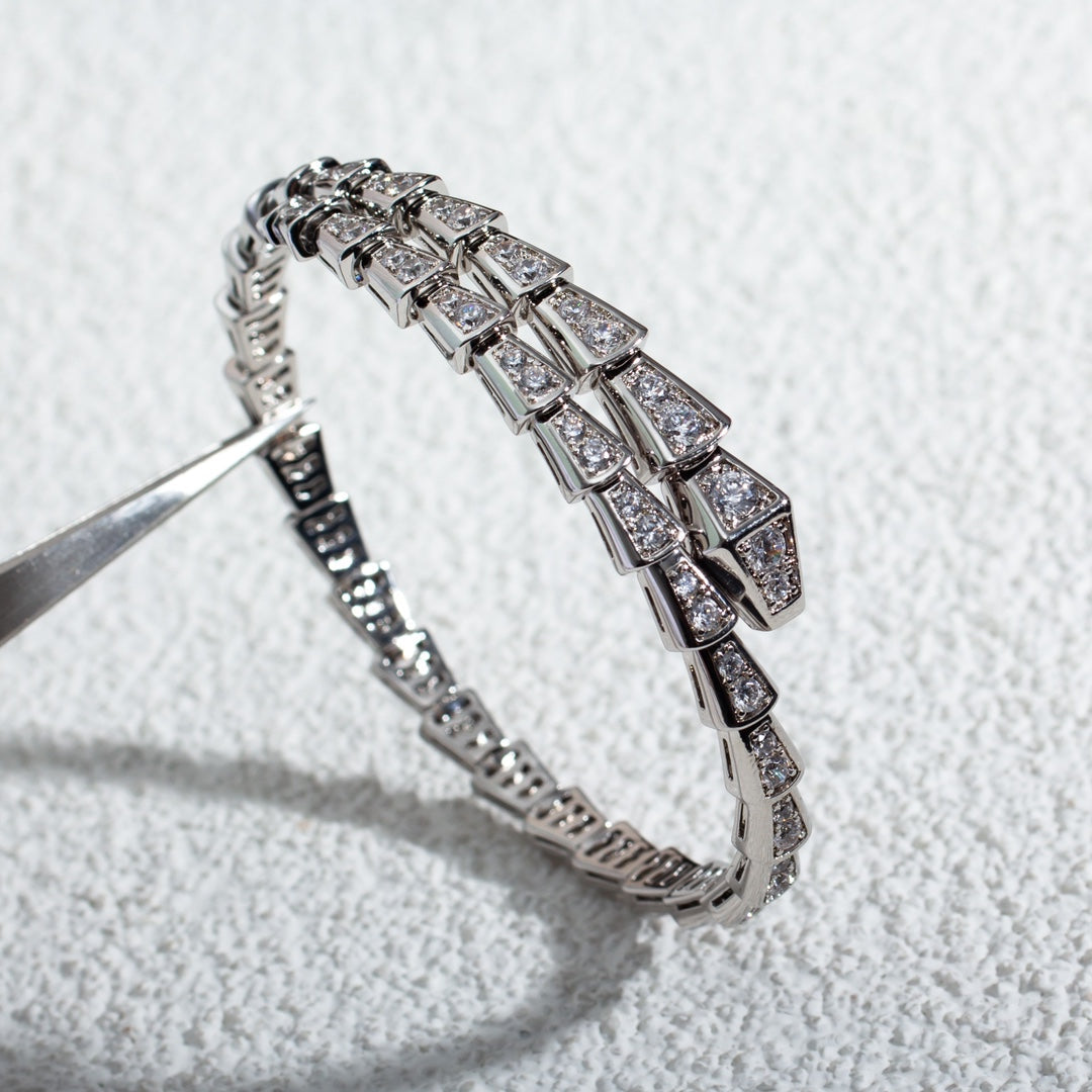 [Aura Jewelry]SERPENTI BRACELET 6MM SILVER DIAMOND