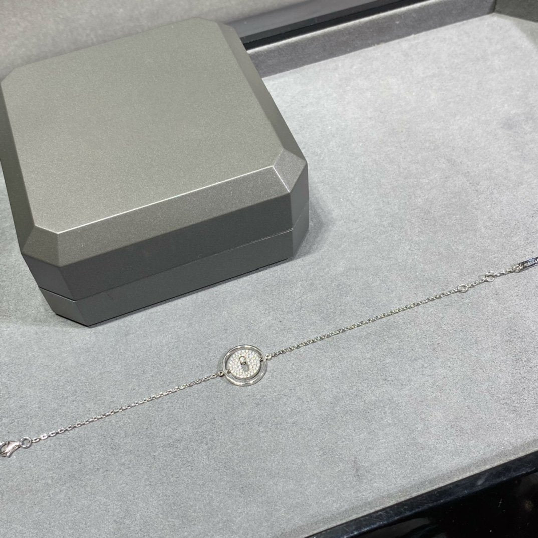 [Aura Jewels]LUCKY MOVE DIAMOND PAVED BRACELET