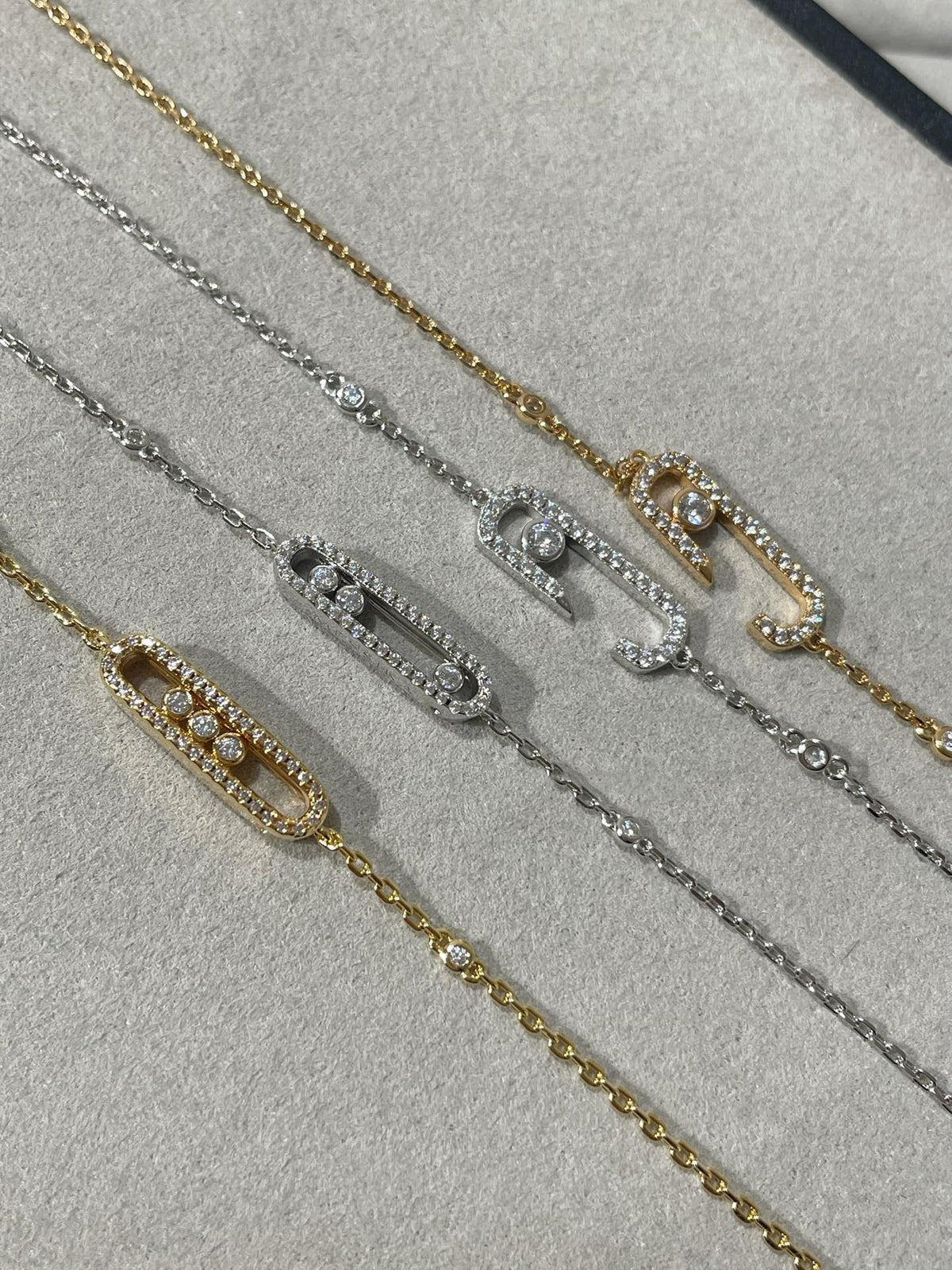 [Aura Jewels]BABY MOVE DIAMOND BRACELET(Adjustable length)
