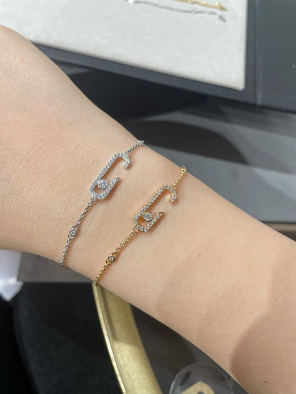 [Aura Jewels]BABY MOVE DIAMOND BRACELET(Adjustable length)
