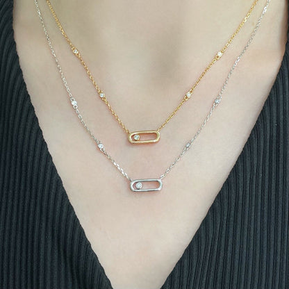 [Aura Jewels]MOVE UNO DIAMOND NECKLACE