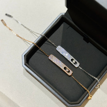 [Aura Jewels]MOVE CLASSIQUE DIAMOND PAVED BRACELET(Adjustable)
