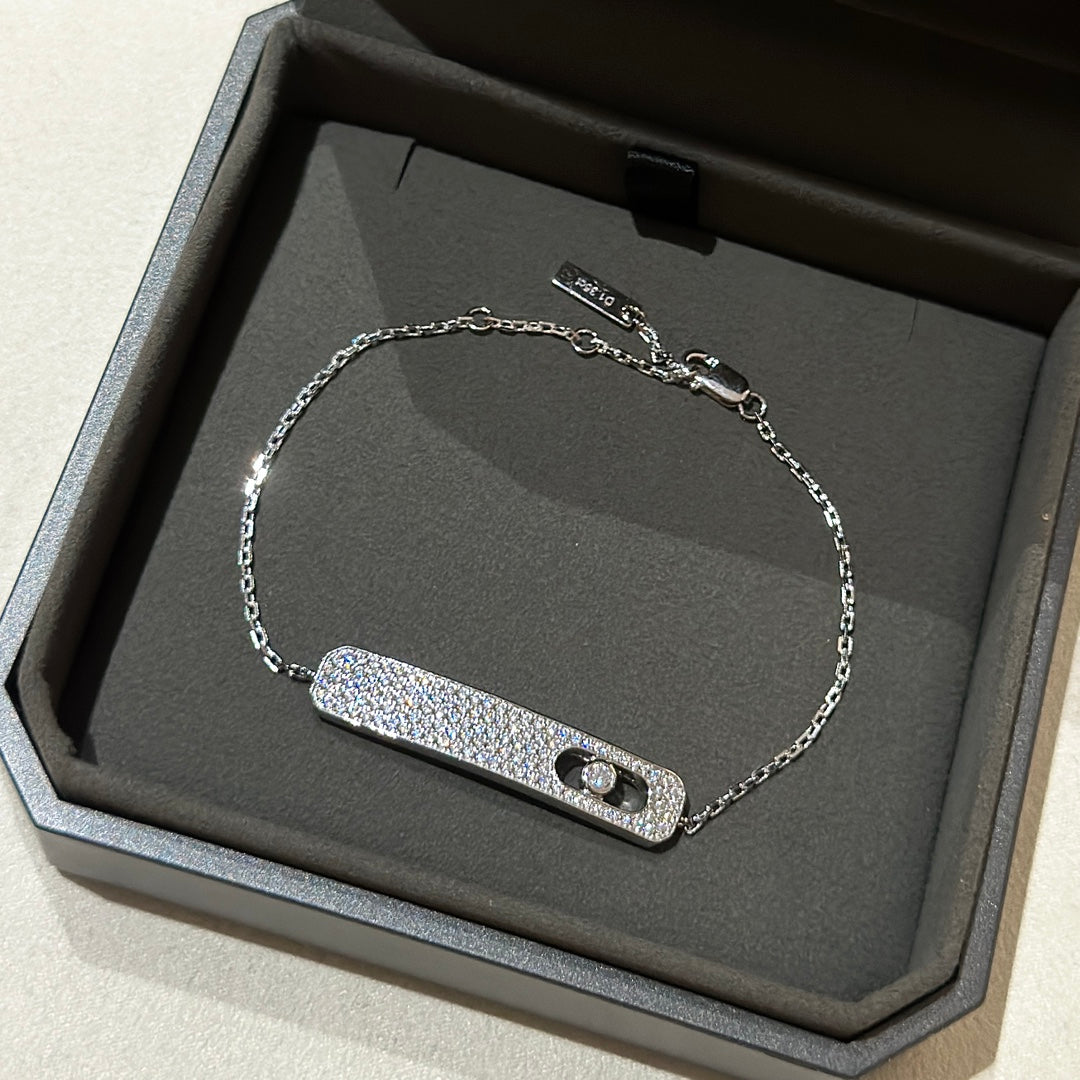 [Aura Jewels]MOVE CLASSIQUE DIAMOND PAVED BRACELET(Adjustable)