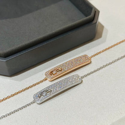 [Aura Jewels]MOVE CLASSIQUE DIAMOND PAVED BRACELET(Adjustable)