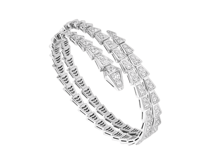[Aura Jewelry]SERPENTI BRACELET SILVER DIAMOND DOUBLE ROW