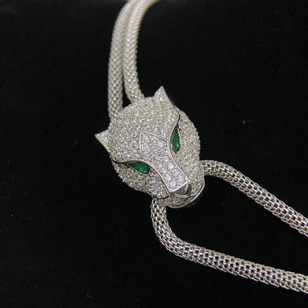 ¡®Aura Jewelry¡¯Panther Head Layered Necklace