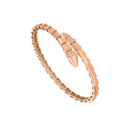 [Aura Jewelry]Viper Silver No‑Diamond Snake Bracelet