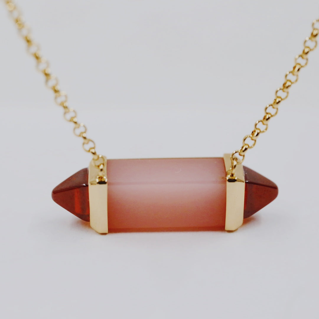 ¡®Aura Jewelry¡¯Color Stone Bar Pendant Necklace