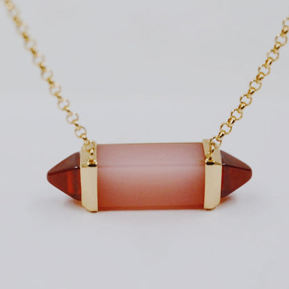 ¡®Aura Jewelry¡¯Color Stone Bar Pendant Necklace