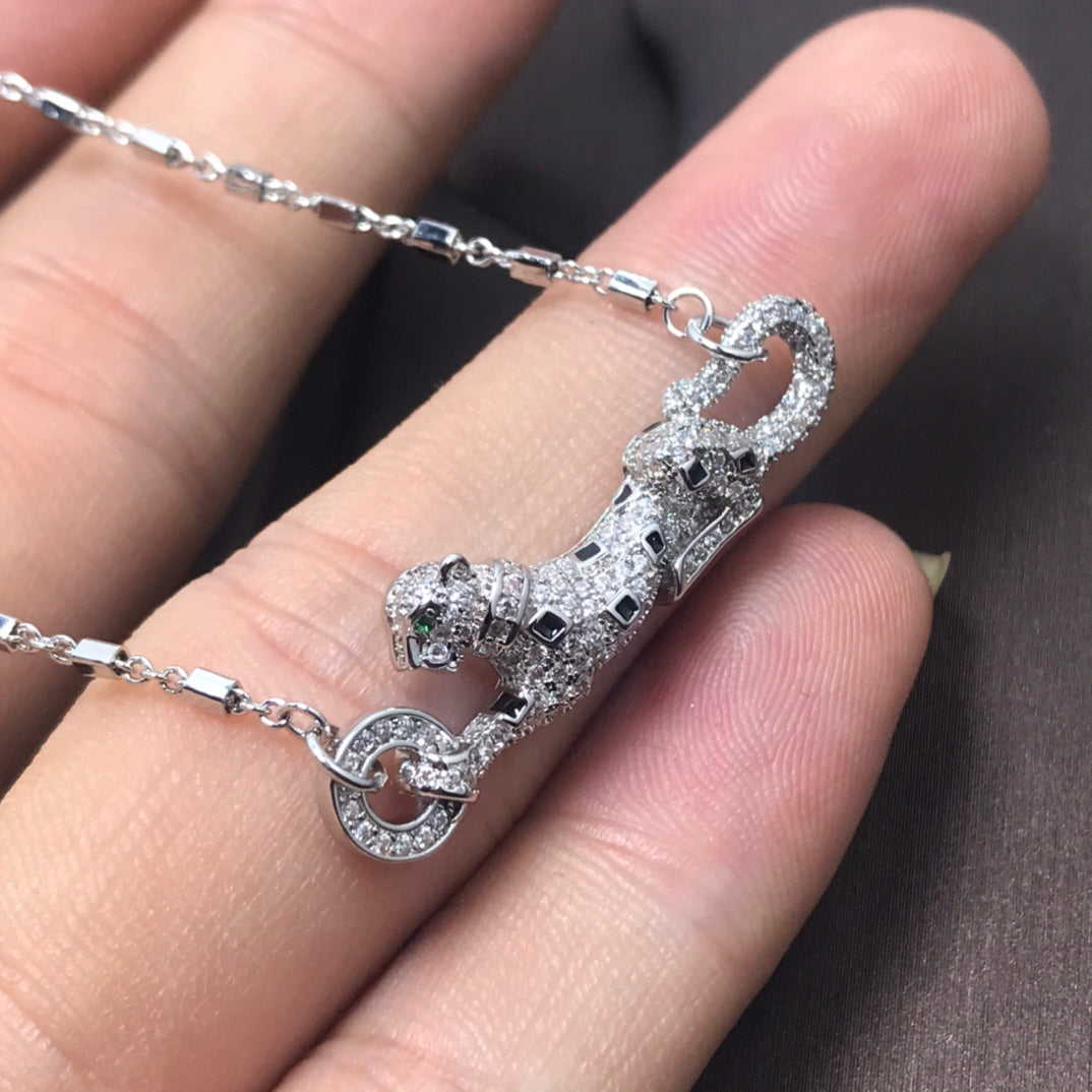 ¡®Aura Jewelry¡¯Pave Panther Pendant Necklace
