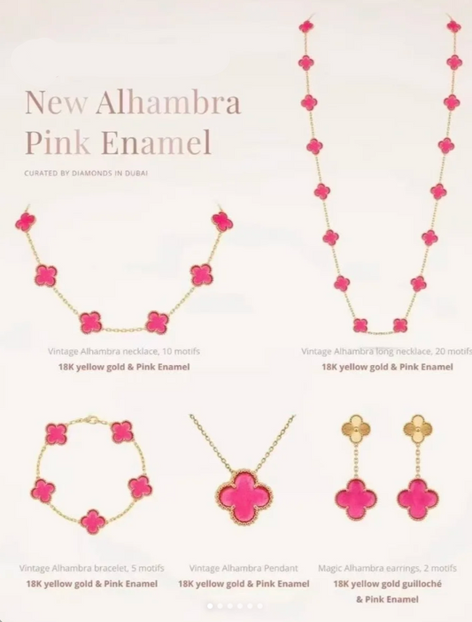 [AuraJewelry ] 26 NEW PINK BUBBLE ENAMEL SET