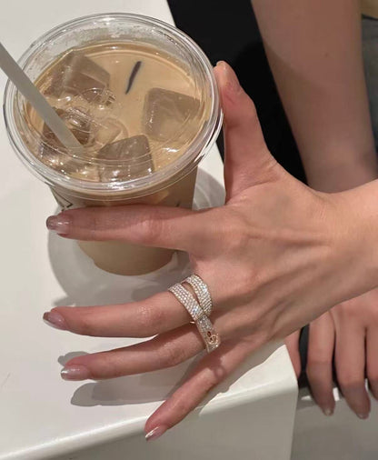 ¡®Aura Jewelry¡¯NEW STYLE FULL CIRCLE DOUBLE DIAMOND RING