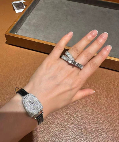 ¡®Aura Jewelry¡¯NEW STYLE FULL CIRCLE DOUBLE DIAMOND RING
