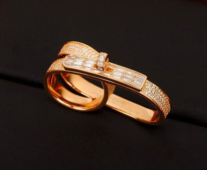 ¡®Aura Jewelry¡¯NEW STYLE FULL CIRCLE DOUBLE DIAMOND RING
