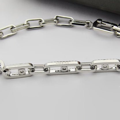 [Aura Jewelry]Move Link Pave Diamond Necklace