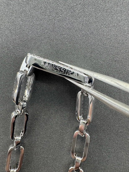 [Aura Jewelry] Move Link Pave Diamond Chain Necklace