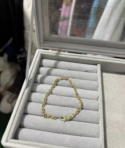 [Aura Jewelry] T Micro Link Bracelet