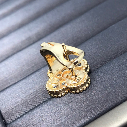 ¡®Aura Jewelry¡¯Full Pave Clover Stud Earrings